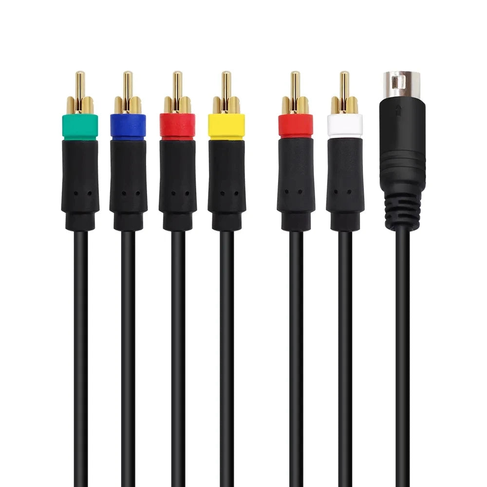 1.8M RGB/RGBS 9-Pin Cable for Sega Mega Drive 2 (MD2) – Retro Game Console Video Cable for CRT Monitor Display Connection