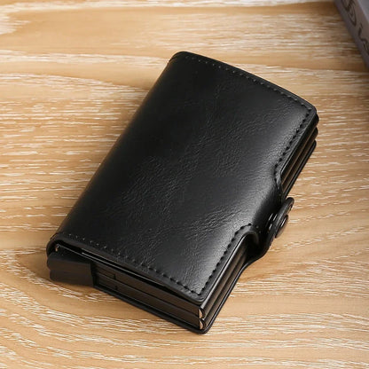 Large Capacity Double Layer RFID Blocking Carbon Fiber Wallet – Men’s Anti-Theft Credit & ID Card Holder Case