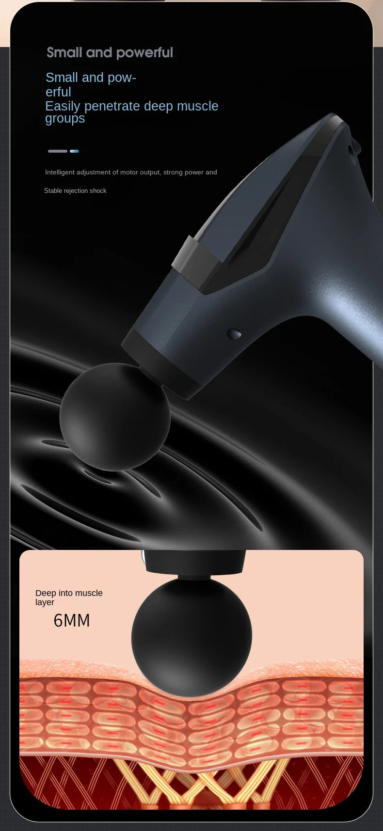Multifunctional Deep Tissue Massage Gun – Long-Handle Electric Percussion Muscle Relaxer