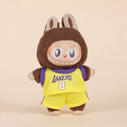 17cm Labubu Doll Clothes – First & Second Generation Basketball Outfit for Handmade Doll Gift