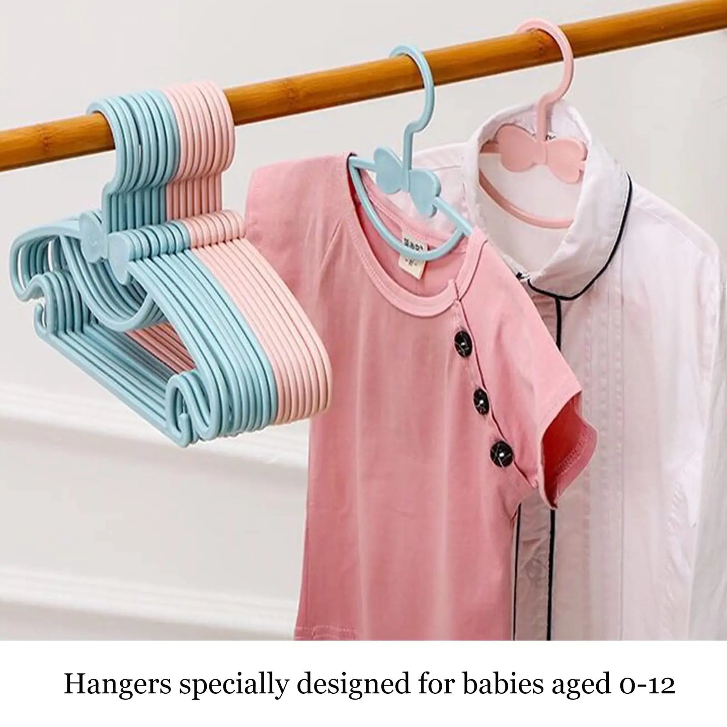 5-50PCS Baby Plastic Hangers – Kids Clothes Storage Rack for Nursery, Toddlers & Infants, Portable Home Use