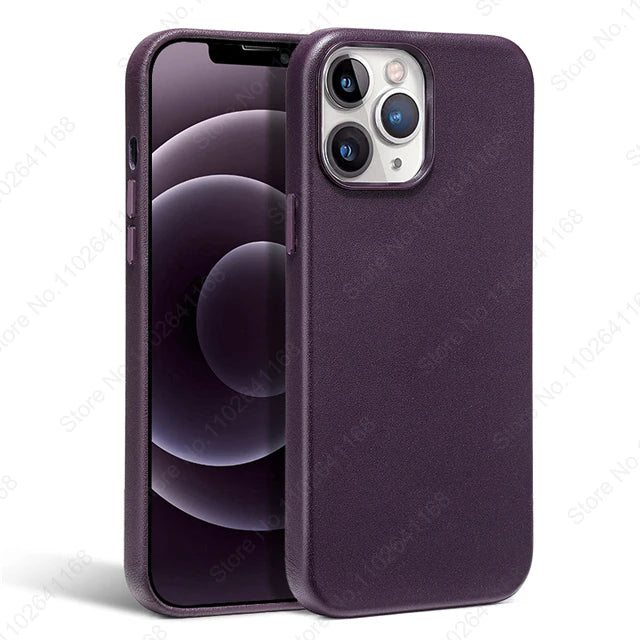iPhone MagSafe Leather Case - Original Animated Cover for iPhone 13/14/15/16 Pro Max with Magnetic Wireless Charging Support