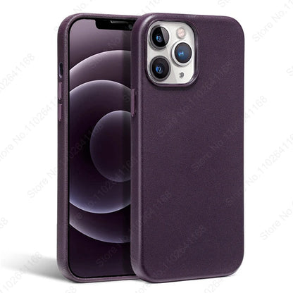 iPhone MagSafe Leather Case - Original Animated Cover for iPhone 13/14/15/16 Pro Max with Magnetic Wireless Charging Support