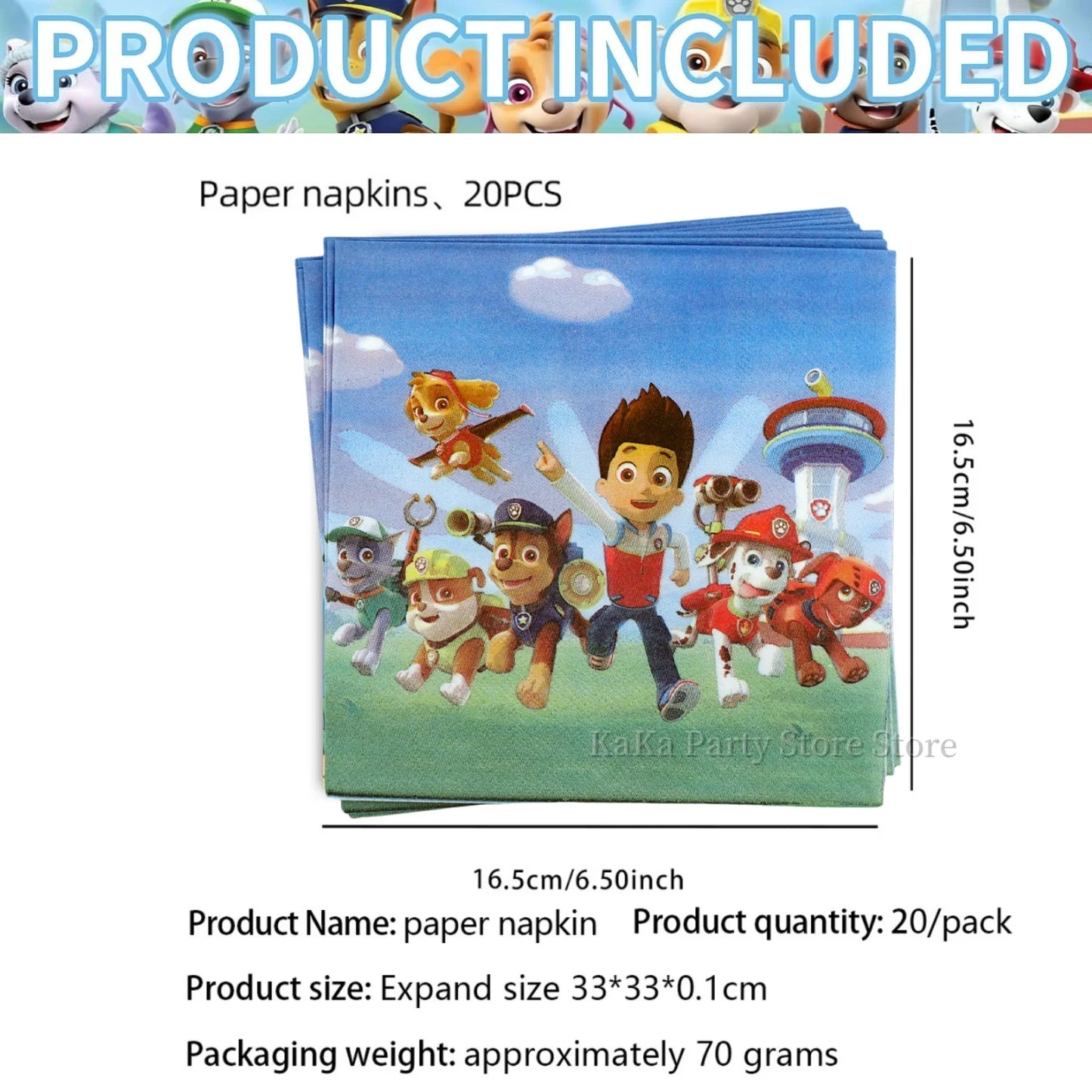 PAW Patrol Birthday Party Supplies Set – Tablecloth, Plates, Cups & Balloons Kids Party Decor for Birthday, Baby Shower & Favors