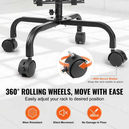 SucceBuy 32-Pocket Rotating Greeting Card & Brochure Display Rack – 360° Postcard Stand for Office, Shop & Exhibitions