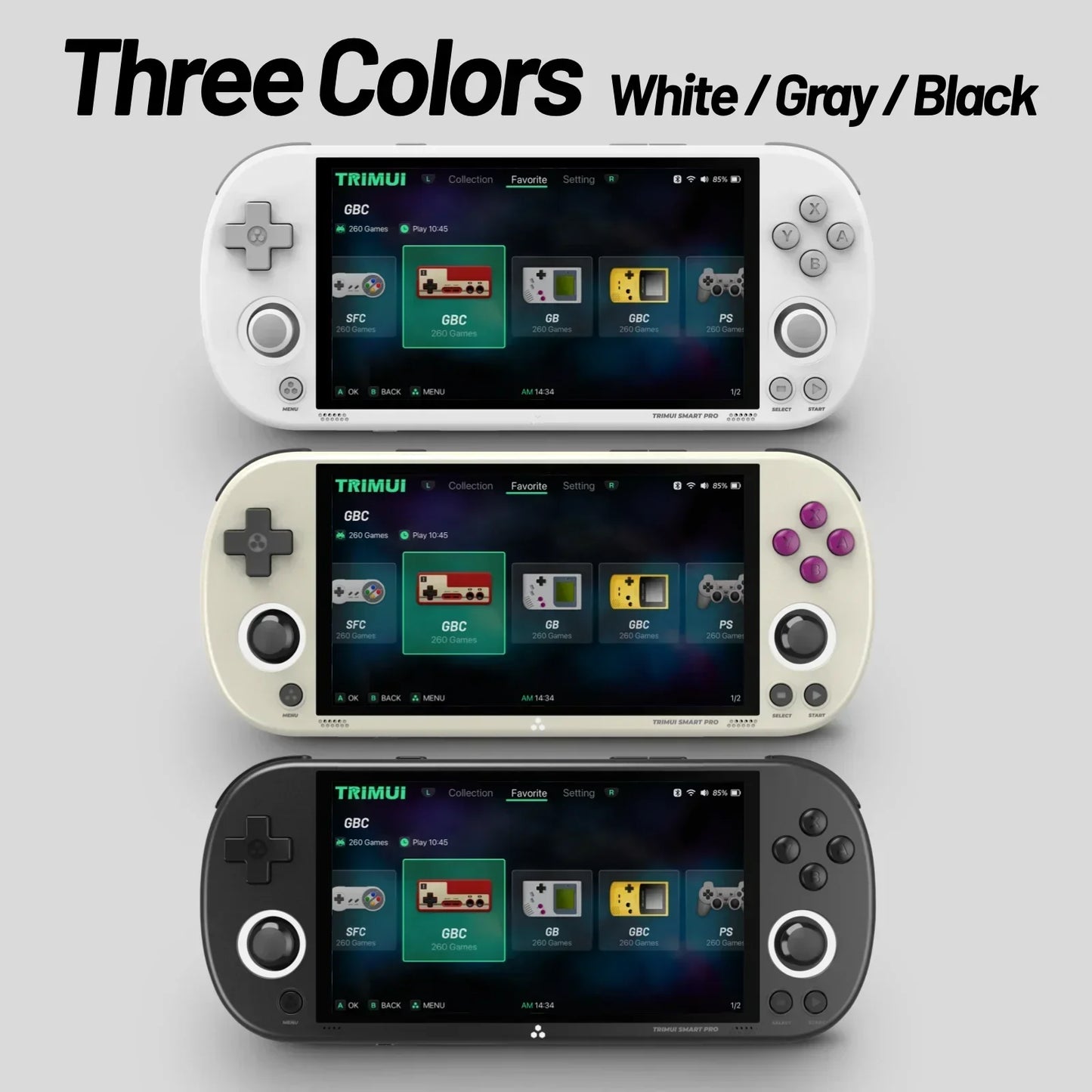 Trimui Smart Pro Handheld Game Console – 4.96'' IPS Screen, Linux System, Joystick & RGB Lighting, Retro Video Game Player Gift