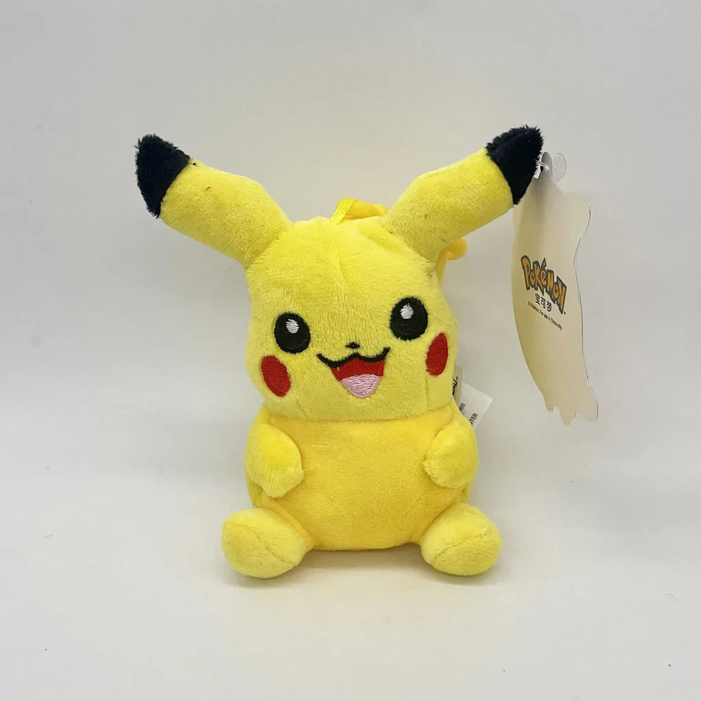 10PC Pokemon Plush Keychain Set – Squirtle, Charmander, Pikachu & Bulbasaur 12cm Stuffed Pendant Toys