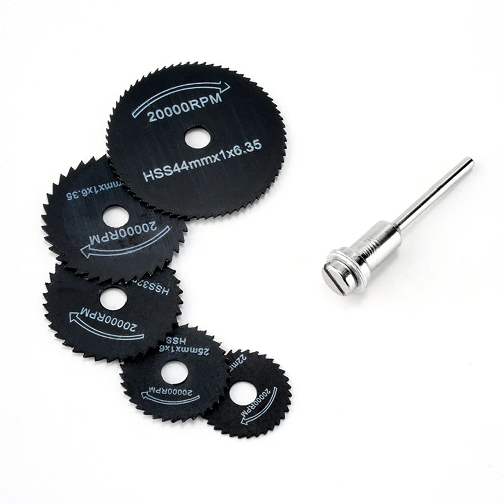 6Pcs High-Speed Steel Woodworking Saw Blade Set – Metal Cutting Circular Saw Blades for Electric Drill, Grinder & Power Tool Use