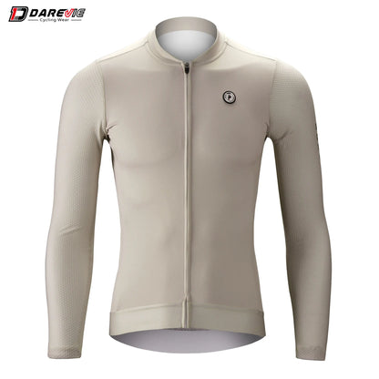 DAREVIE Cycling Jersey - Long Sleeve Aero 3D Mesh Breathable Cycling Shirt for Men and Women