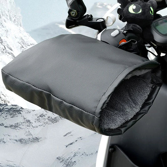 Motorcycle Handlebar Muffs - Waterproof Winter Mitts & Warmer Gloves for Bikes, Hand Covers & Warmers