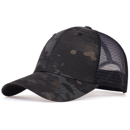 Mesh Summer Trucker Hat - Adjustable Camouflage Tactical Baseball Cap for Men & Women