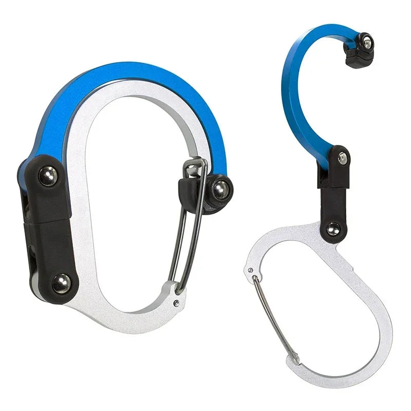 360° Rotating Gear Clip Carabiner - Multifunctional Strong Buckle Hook for Camping, Hiking & Travel Backpacks