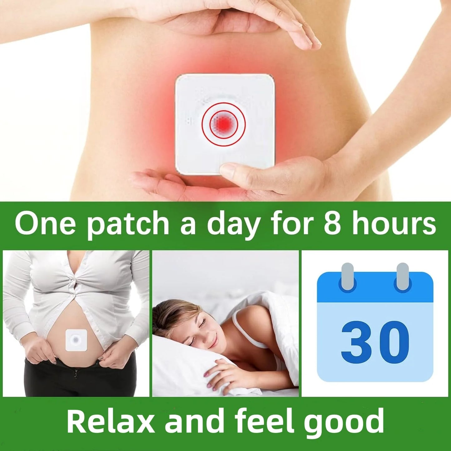 Breathable Waterproof Abdominal Care Patch – Sweatproof Body Comfort Adhesive Pads (30/20/10 Count Options)