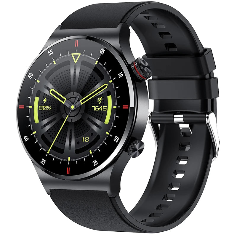 2024 GPS ECG+PPG Smartwatch for Men — Bluetooth Call Sports Bracelet with NFC, Waterproof, Custom Watch Face for iOS & Android