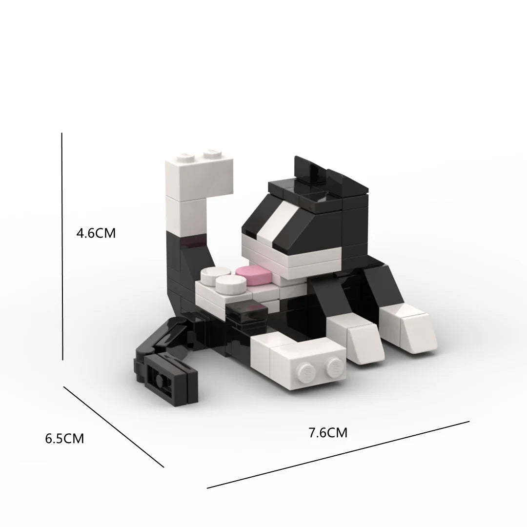 Animal Series 62-Piece Cat MOC Building Blocks – DIY Educational Toy for Kids, Birthday Gift