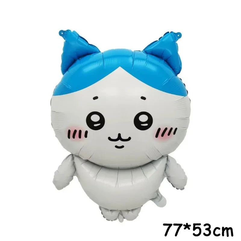 Chiikawa Cartoon Foil Balloon – Hachiware & Usagi Helium Party Decoration & Baby Bath Toy