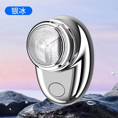 Waterproof Mini Electric Shaver – Portable Rechargeable Travel Beard & Facial Grooming Trimmer Tool