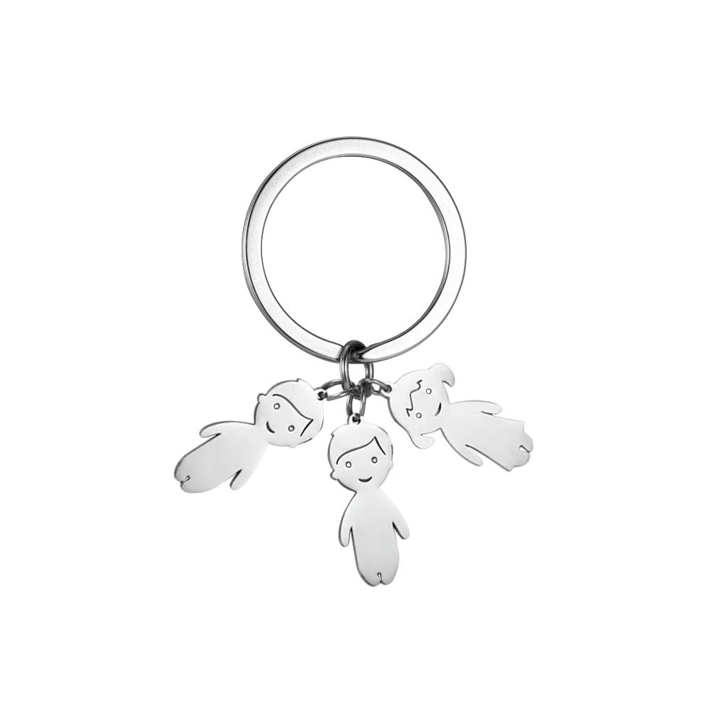 Personalized Kids & Family Keychain – Custom Name Key Chain for Mother’s Day, Couples, Boys, Girls, Pets, Mom, Dad, Baby Gift