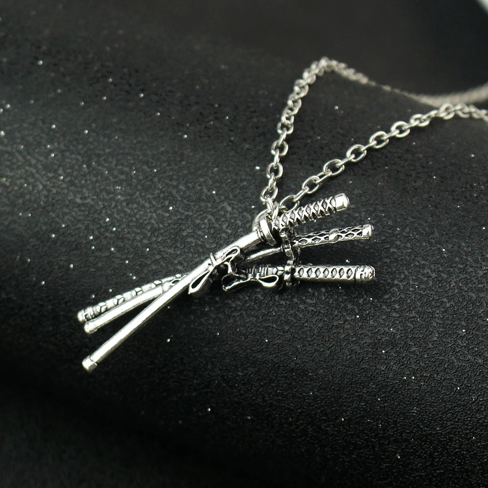 Roronoa Zoro Necklace – Three Swords Pendant Cosplay Anime Jewelry Accessory