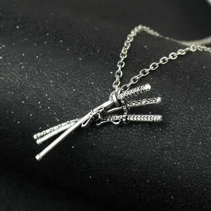 Roronoa Zoro Necklace – Three Swords Pendant Cosplay Anime Jewelry Accessory