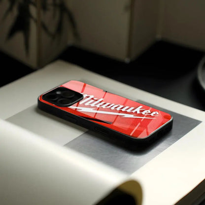 M-Milwaukees Logo Animation Glass Phone Case - Protective Cover for iPhone & Samsung Galaxy Models