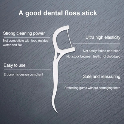 100/300/500PCS Disposable Dental Floss Sticks - Interdental Cleaning for Daily Oral Care, Portable Flosser