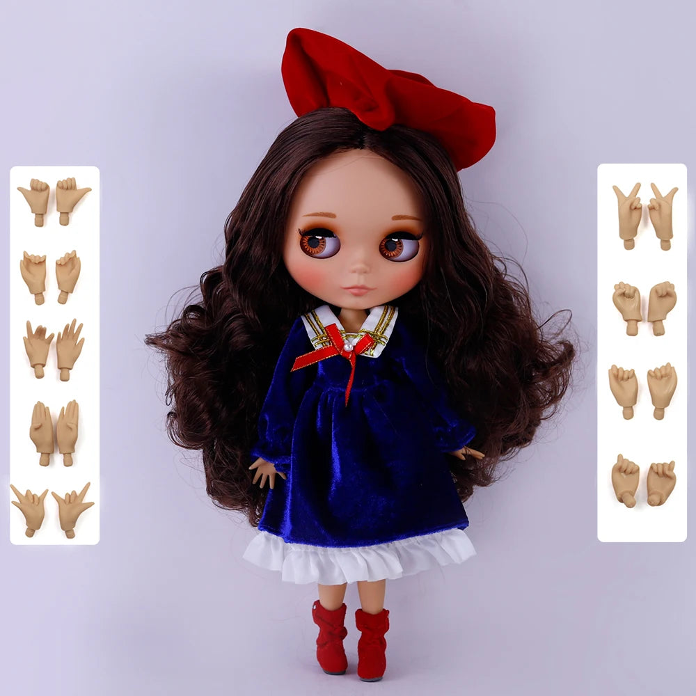 ICY DBS Blyth 1/6 Joint Doll – 30cm Tan Skin Matte Face BJD Girl Doll Toy Gift