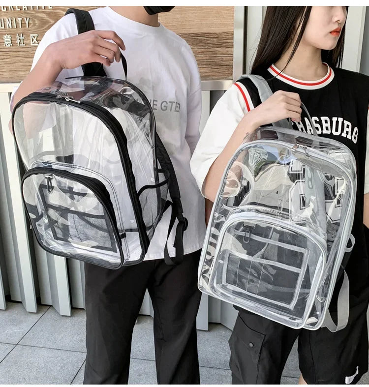 Transparent Shoulder Bag | Unisex Large Capacity Waterproof Multifunctional Backpack for Men & Women