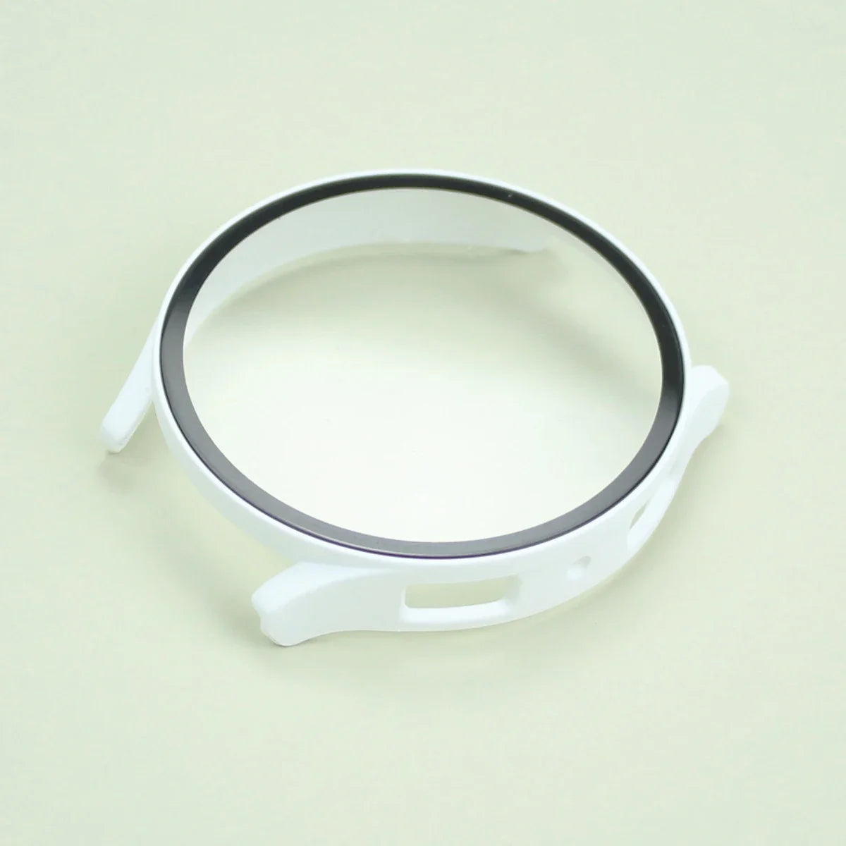 Samsung Galaxy Watch Tempered Glass Case - 40mm/44mm Screen Protector with Hard Protective Bumper for Galaxy Watch 7/6/5/4