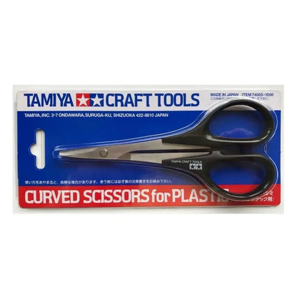 TAMIYA 74005 Stainless Steel RC Scissors – Curved Body Shell Cutting Tool for RC Cars, Boats & Model Crafting
