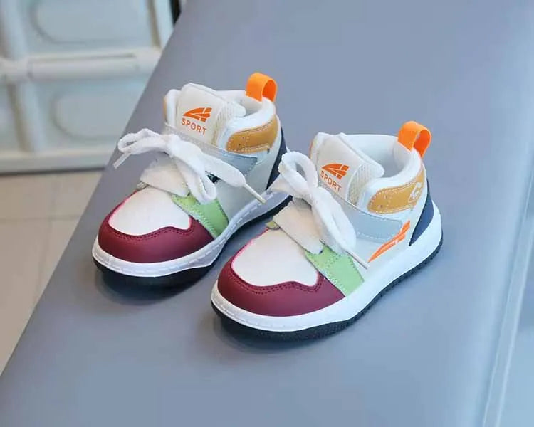 Baby & Kids Spring Autumn White Sneakers — Soft Sole Anti-Slip Casual Sport Shoes for Toddlers