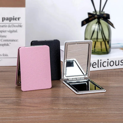 Mini Folding Pocket Makeup Mirror - Portable Travel Vanity Compact Mirror for Handbag & Daily Beauty