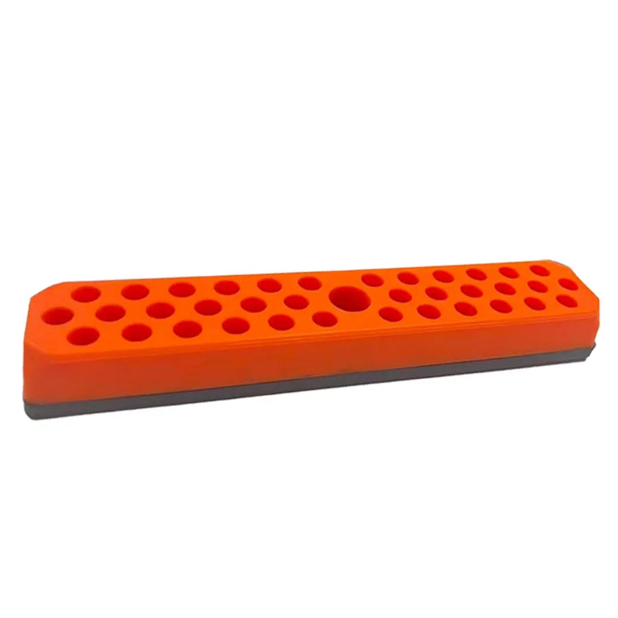 43-Hole Magnetic Screwdriver Bit Storage Box - 1/4-Inch Hex Bit Holder for Toolboxes and Drill Bit Storage