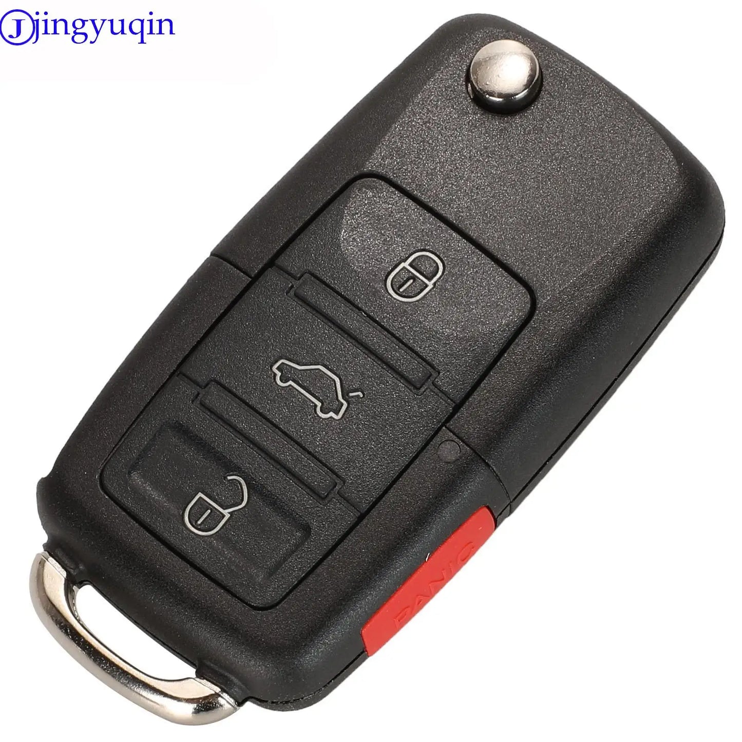 Jingyuqin VW Beetle, Golf, Passat, Jetta Flip Key Remote Transmitter Fob - 315MHz ID48, 1J0959753AM, 1J0959753DC