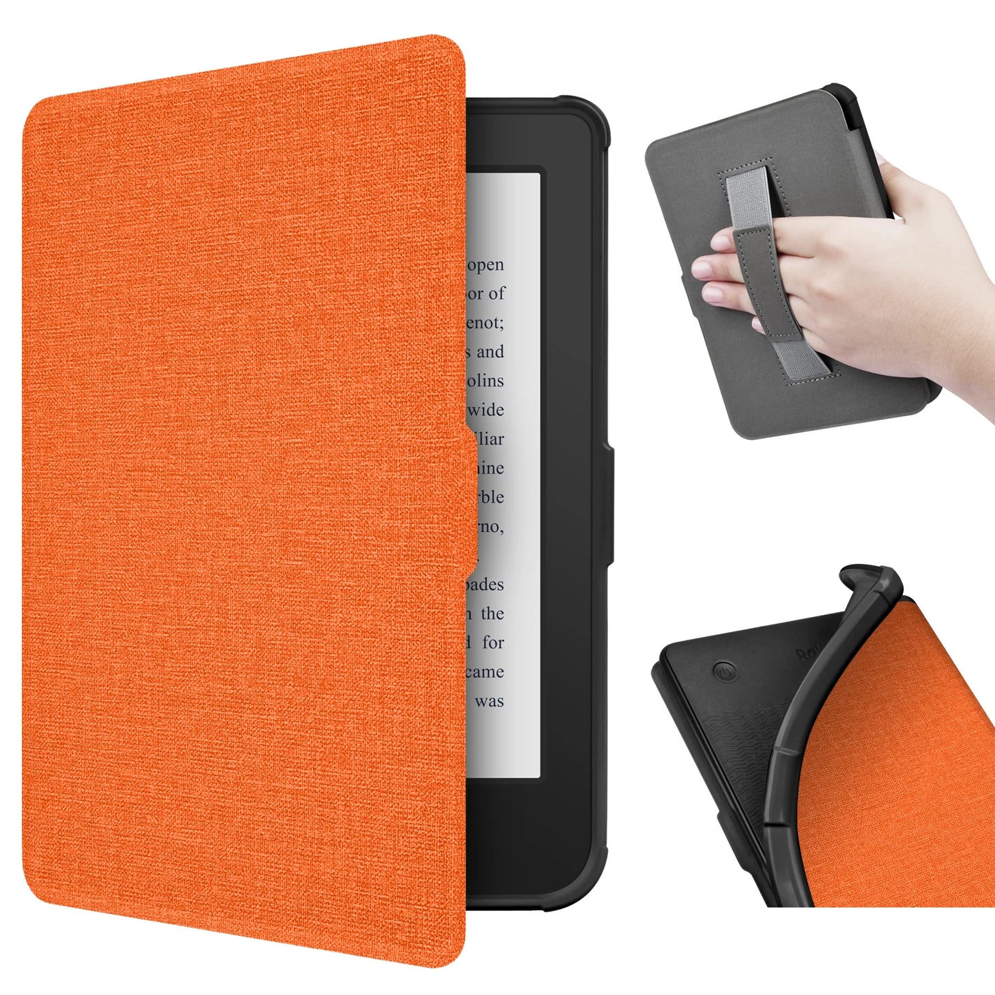 Case for Kobo Clara Colour BW 2024 & 2E – 6" Sleep/Wake Ebook Cover with Hand Strap Holder (N367/N365/N506)