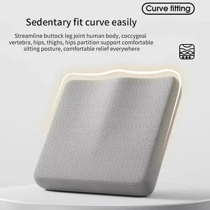 Ergonomic Memory Foam Seat Cushion for Office & Car - Anti-Hemorrhoid Tailbone Pillow for Comfort