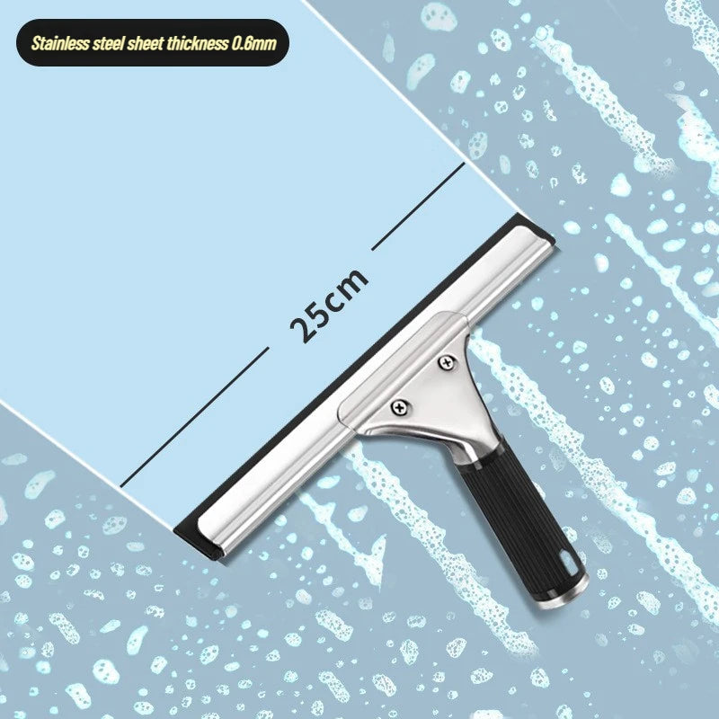 Silicone Blade Window Squeegee Cleaner – Multi-Surface Glass Wiper Tool for Home, Bathroom, Shower, and Car Windows with Hanging Hook