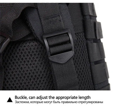 50L Tactical Backpack – Large Capacity Men’s Waterproof Rucksack for Hiking, Camping, Hunting & Outdoor Adventures