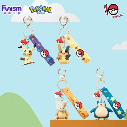 Genuine Pokémon Keychain Figures – Morpeko, Gengar, Meowth, Cubone & Jigglypuff Anime Action Toy Keyring Fragrance Pendant Gift