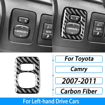 Toyota Camry 2007–2011 Carbon Fiber Interior Trim Set - Center Console, Gear Shift & Air Vent Decorative Covers