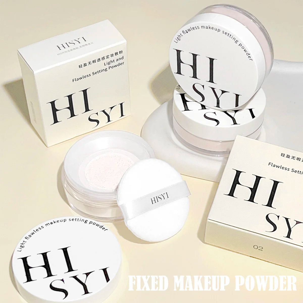 Transparent Makeup Setting Powder - Lightweight Waterproof Natural Finish Face Powder