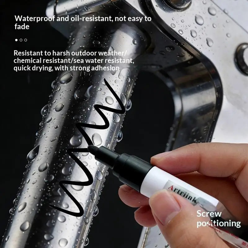 Screw Positioning Marker Pen - Waterproof Quick-Drying Permanent Marking Pen for Automotive & Mechanical Assembly