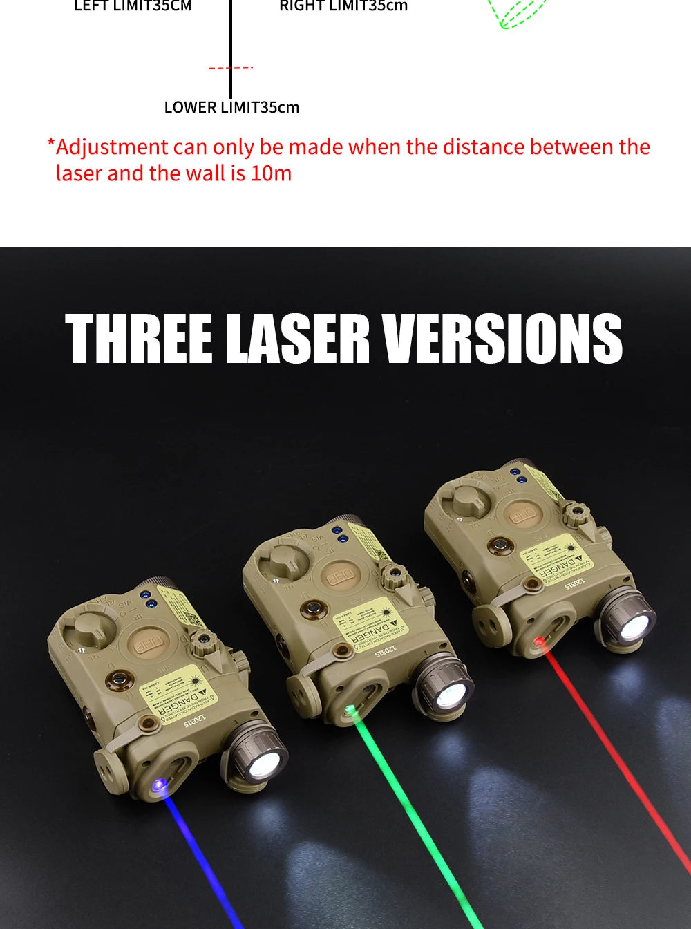PEQ-15 Tactical SureFire M600C/M300A Flashlight — AR15 Airsoft Dual Control Switch with Red/Green/Blue Laser, Hunting Accessory