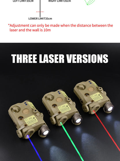 PEQ-15 Tactical SureFire M600C/M300A Flashlight — AR15 Airsoft Dual Control Switch with Red/Green/Blue Laser, Hunting Accessory