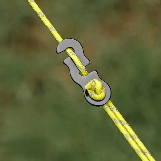 10pcs Adjustable Camping Tent Cord Rope Buckles - S-Type Tensioners for Outdoor Tent Securing
