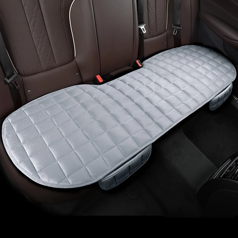 Universal Winter Car Seat Cover Set – Front & Rear Flocking Cloth Anti-Slip Warm Cushion Mat for Car, SUV, Van & Truck Interior Protection