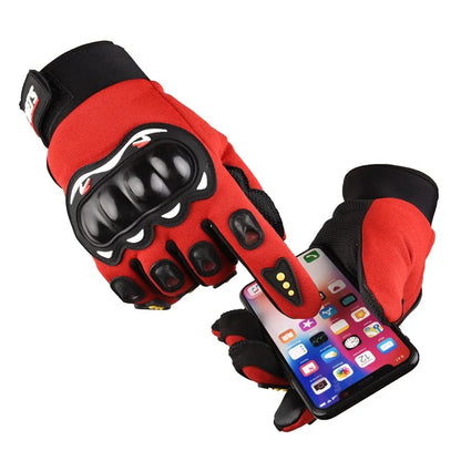Men's Motorcycle Racing Gloves – Breathable Closed Finger Gloves for Outdoor Sports & Crossbike Riding