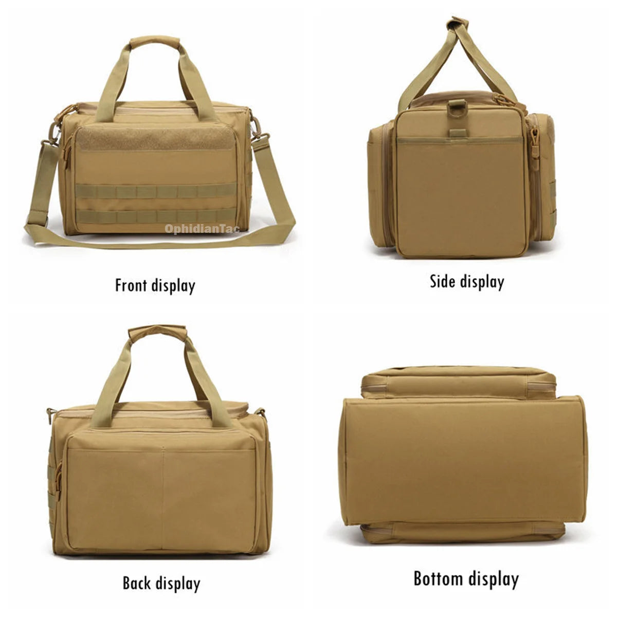 Range Bag – Outdoor Hunting & Shooting Training Molle Gun Bag, Large Capacity Handbag for Climbing, Hiking & Camping