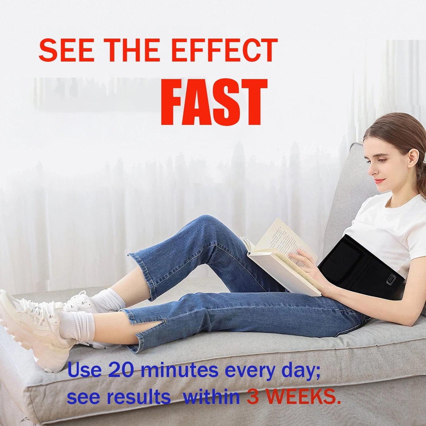 Red & Infrared Light Therapy Belt 850nm 660nm LED Slimming Waist Wrap Fat Burn Full Body Heat Pad