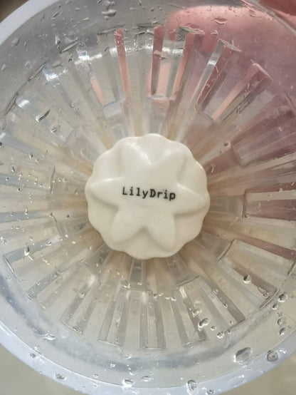 Lilydrip Ceramic Lotos Pour Over Coffee Dripper – Wave Filter Brewer Assistant Compatible with Conical Paper Filters